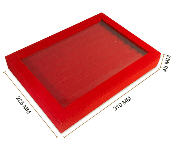 Showcase Tray W/ Transparent Lid-JPM0081 - Jewelry Packaging Mall