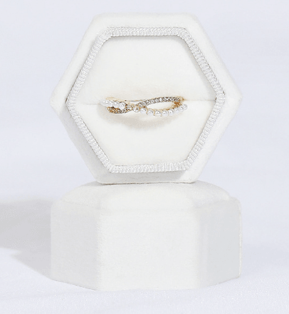 Hexagon Ring Velvet Box Collection-JPM0193 - Jewelry Packaging Mall