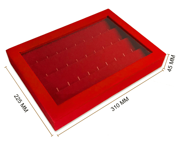Showcase Tray W/ Transparent Lid-JPM0081 - Jewelry Packaging Mall