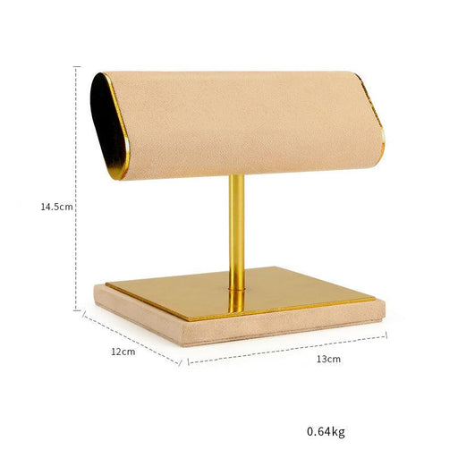 Gold Metal Suede Bangle/Bracelet Stand - Jewelry Packaging Mall