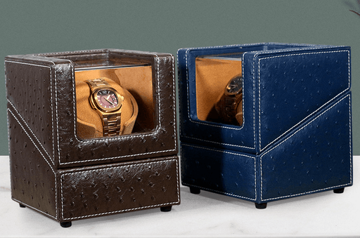 Luxury Leather Watch Winder Box - Jewelry Packaging Mall