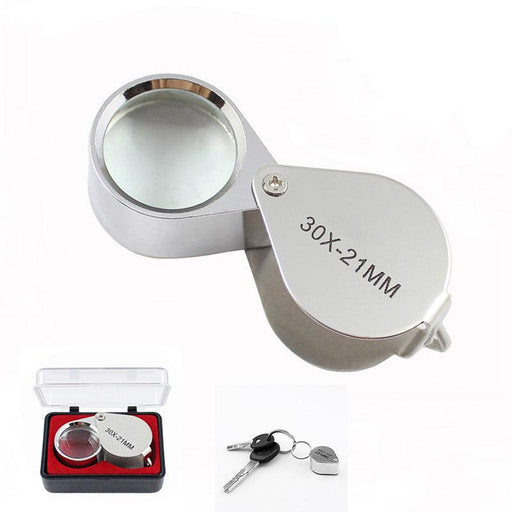 Metal Folding Portable Handheld Jewelry Identification Magnifier - Jewelry Packaging Mall