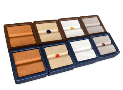 Microfiber Loose Stone Display Boxes - Jewelry Packaging Mall