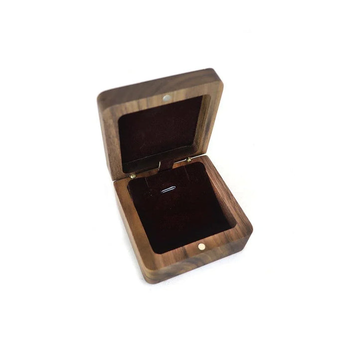 Natural Walnut Wooden Necklace Gift Box Pendant Storage Case Jewelry Display Box - Jewelry Packaging Mall