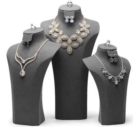 Opulent Cascade Necklace Busts - Jewelry Packaging Mall