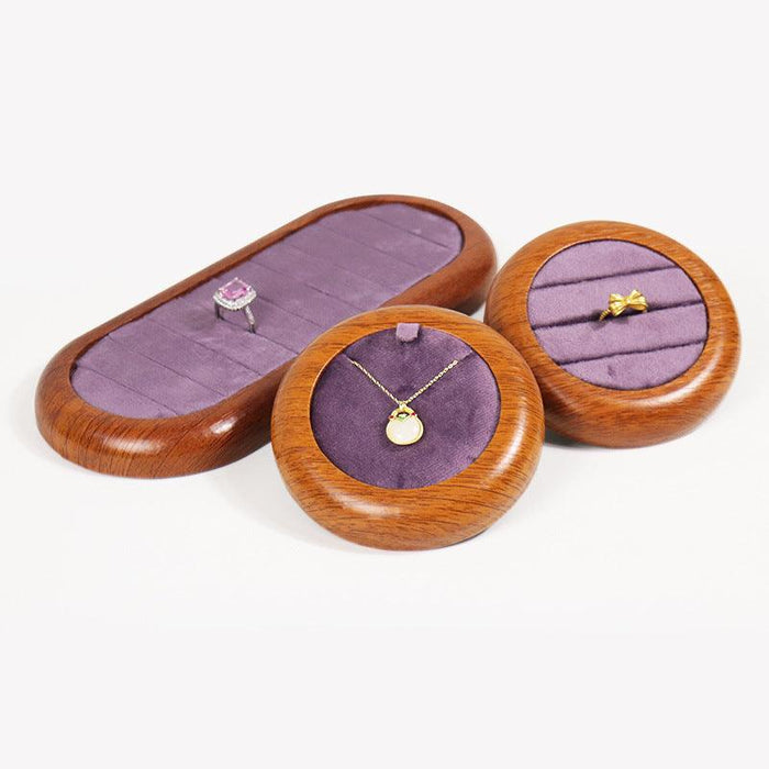 Round Shape Wood Counter Showcase Trays - Jewelry Packaging Mall