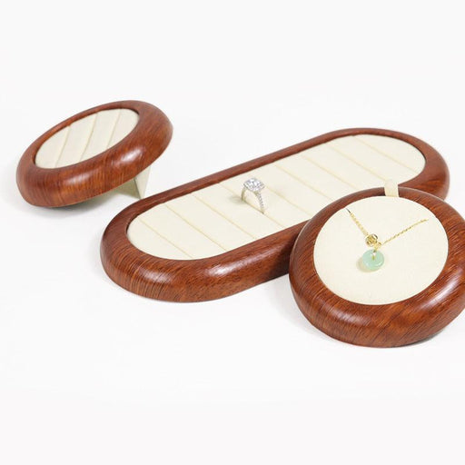 Round Shape Wood Counter Showcase Tray-JPM0079 - Jewelry Packaging Mall