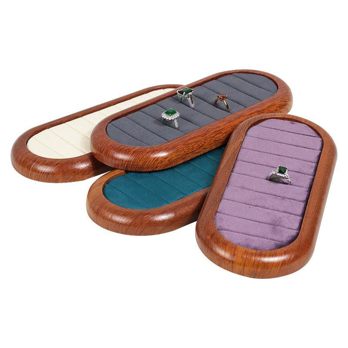 Round Shape Wood Counter Showcase Trays - Jewelry Packaging Mall