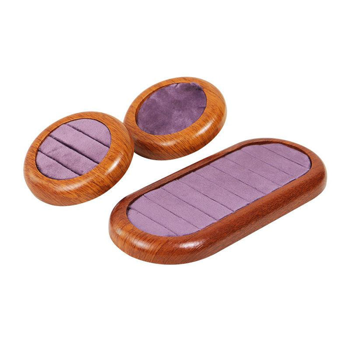 Round Shape Wood Counter Showcase Tray-JPM0079 - Jewelry Packaging Mall