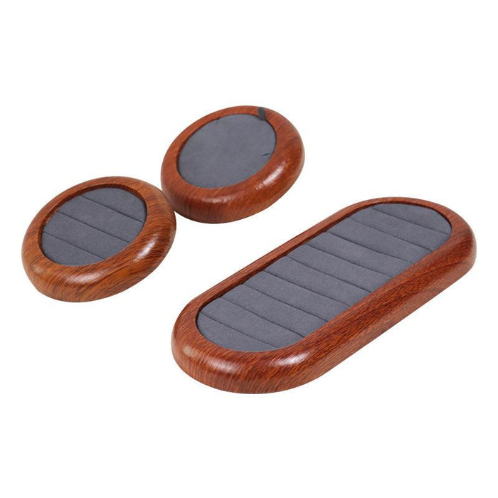 Round Shape Wood Counter Showcase Trays - Jewelry Packaging Mall