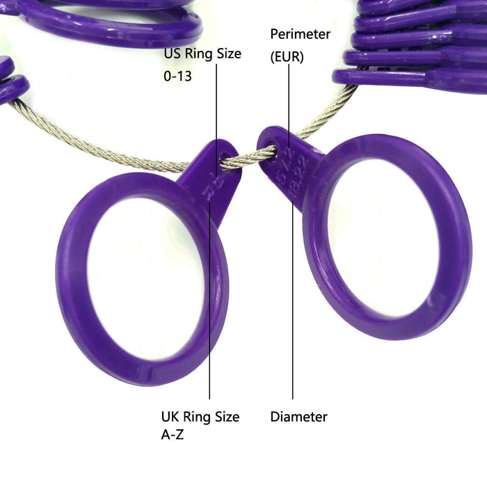 US Plastic Finger Sizer Measuring Tool - Jewelry Packaging Mall