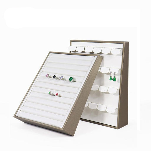 vertical ring storage display necklace PU bracelet earrings jewelry organizer jewelry case rack jewellery tray - Jewelry Packaging Mall