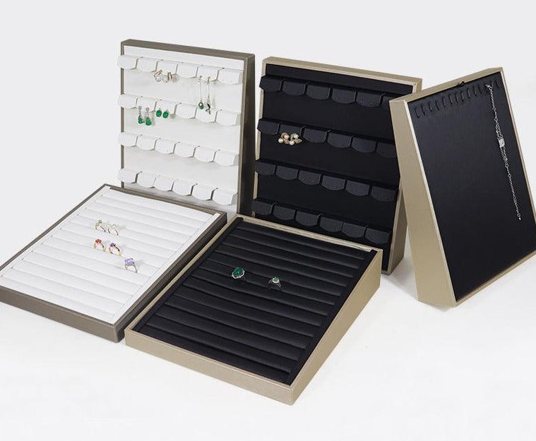 Vertical Brushed PU 100-Seat Viewing Tray-JPM0090 - Jewelry Packaging Mall