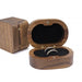 Walnut Oval Double ring Jewelry Box - Jewelry Packaging Mall