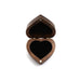 Walnut Wood Heart Single and Double ring Jewelry box - Jewelry Packaging Mall