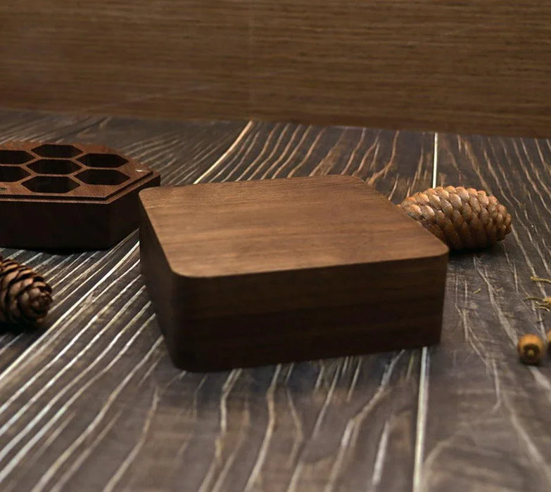 Wood Bracelet Gift Box Walnut Bangle Display Jewelry Box with Interlocking Hinges for Birthday Anniversary Other Collectibles - Jewelry Packaging Mall