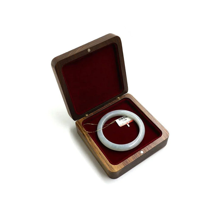 Wood Bracelet Gift Box Walnut Bangle Display Jewelry Box with Interlocking Hinges for Birthday Anniversary Other Collectibles - Jewelry Packaging Mall