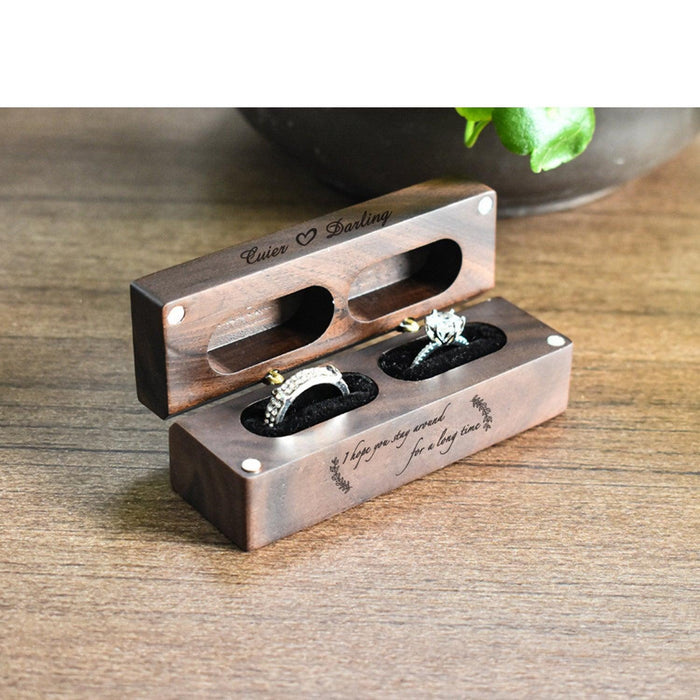 Wood Ring Box for Wedding Ceremony-Engagement - Jewelry Packaging Mall