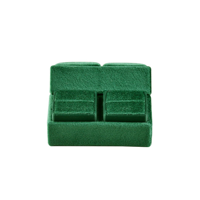Zetland Velvet Double Rings Box Collection-JPM0205 - Jewelry Packaging Mall