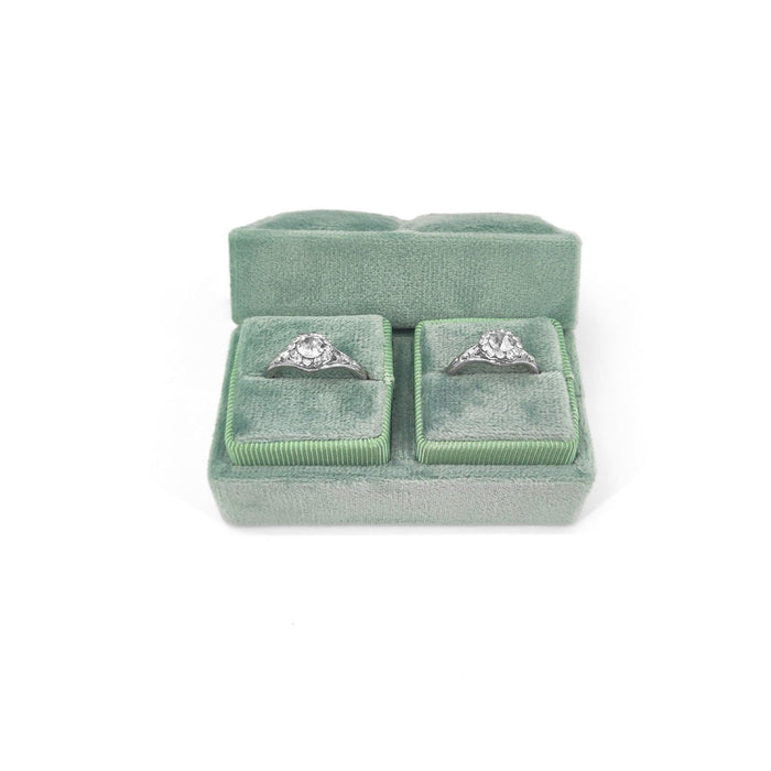 Zetland Velvet Double Rings Box Collection-JPM0205 - Jewelry Packaging Mall