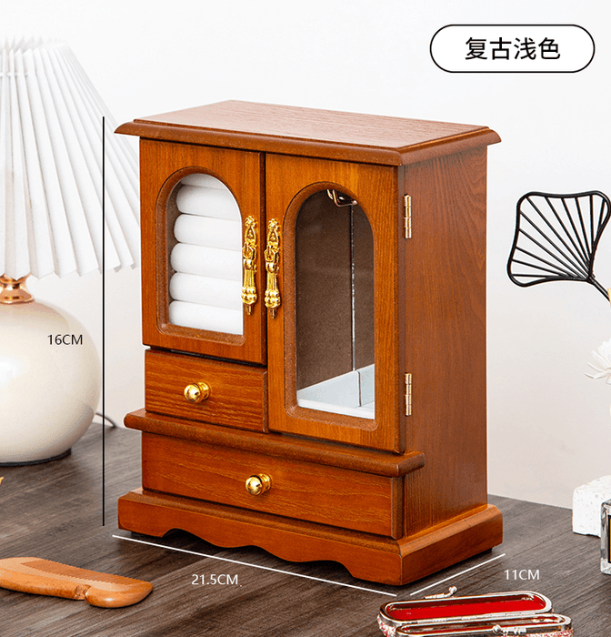 Antique Closet Solid Wood Jewelry Organizer - Jewelry Packaging Mall