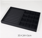 Black Linear PU Leather Showcase Trays - Jewelry Packaging Mall