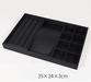 Black Linear PU Leather Showcase Trays - Jewelry Packaging Mall