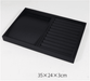 Black Linear PU Leather Showcase Trays - Jewelry Packaging Mall