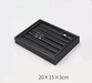 Black Linear PU Leather Showcase Trays - Jewelry Packaging Mall