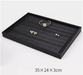 Black Linear PU Leather Showcase Trays - Jewelry Packaging Mall