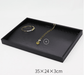 Black Linear PU Leather Showcase Trays - Jewelry Packaging Mall