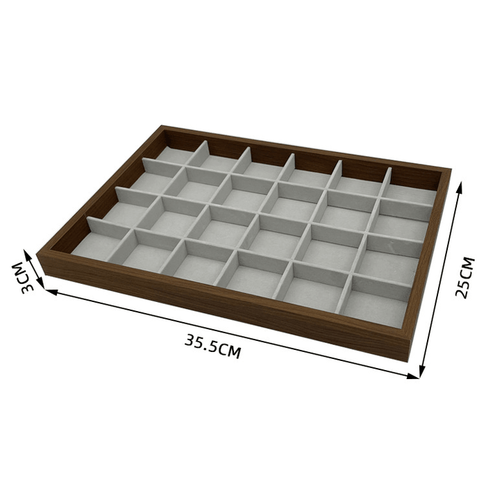 Black Walnut Wood Frame Showcase Tray-JPM0069 - Jewelry Packaging Mall