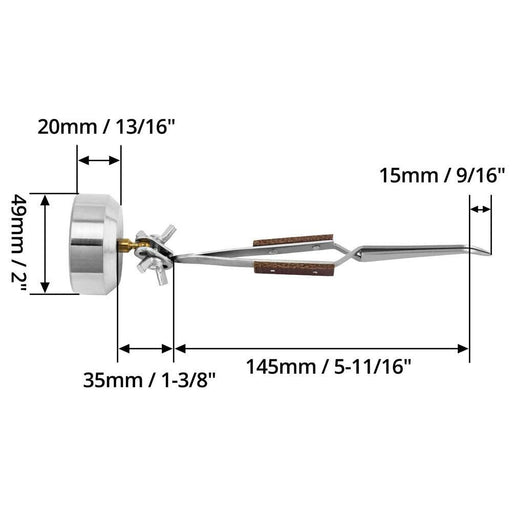 Cross Locking Jewelry Welding/Soldering Tweezers with Base 360° Rotation - Jewelry Packaging Mall