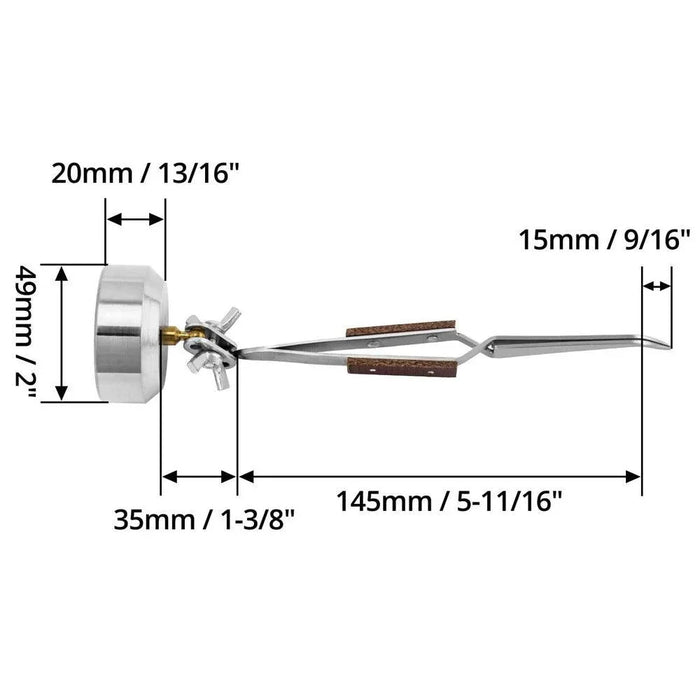 Cross Locking Jewelry Welding/Soldering Tweezers with Base 360° Rotation - Jewelry Packaging Mall