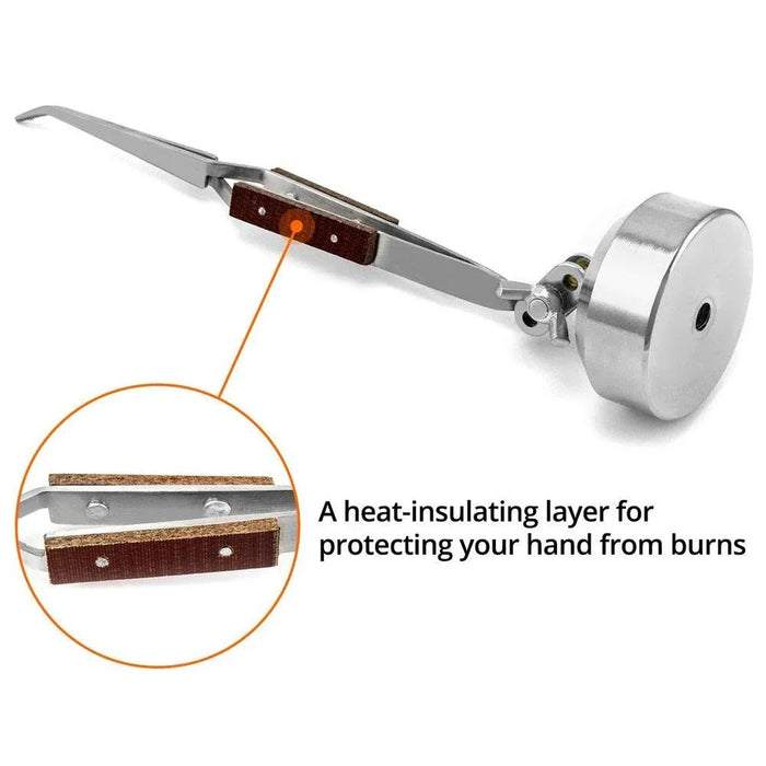 Cross Locking Jewelry Welding/Soldering Tweezers with Base 360° Rotation - Jewelry Packaging Mall