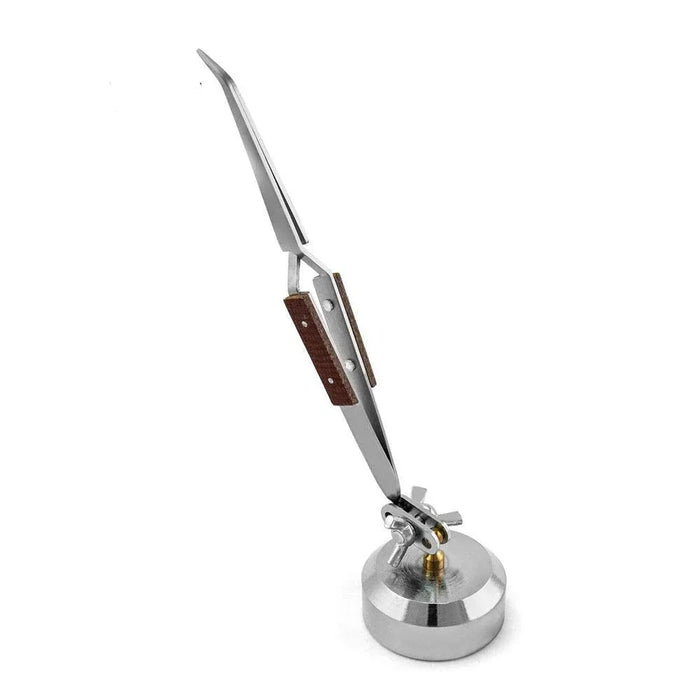 Cross Locking Jewelry Welding/Soldering Tweezers with Base 360° Rotation - Jewelry Packaging Mall