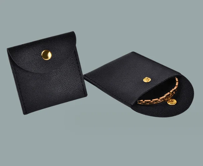 PU Button Pouch ( 30 pcs Per Pack ) - Jewelry Packaging Mall