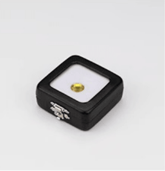 Round Corner Black PU Gem Boxes With Lock - Jewelry Packaging Mall