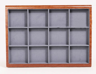 Vintage Wood Frame Microfiber Showcase Trays - Jewelry Packaging Mall