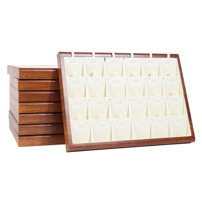 Wood Microfiber Showcase Tray-JPM0105 - Jewelry Packaging Mall