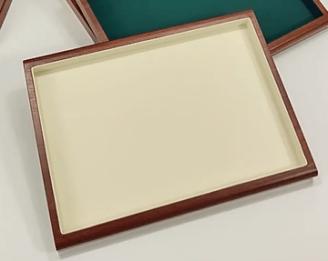 Wood Microfiber Showcase Tray-JPM0105 - Jewelry Packaging Mall
