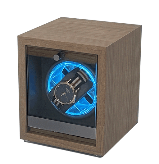 Walnut Wood Frame Watch Winder Box - Jewelry Packaging Mall